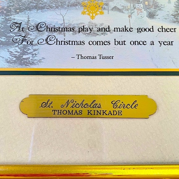 Thomas Kinkade 2005 Signed Accent Print, “St. Nicholas Circle” 13”x17”. - Picture 3 of 12